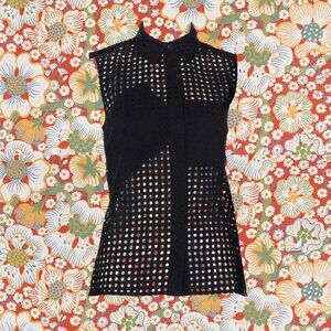 Victoria Beckham Jeans embroidered top